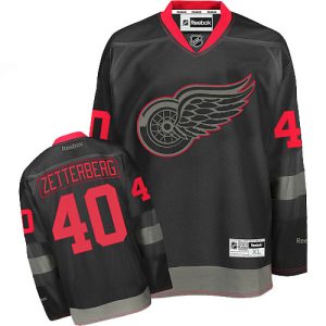 NHL Detroit Red Wings Trikot #40 Henrik Zetterberg Authentic Schwarz Reebok